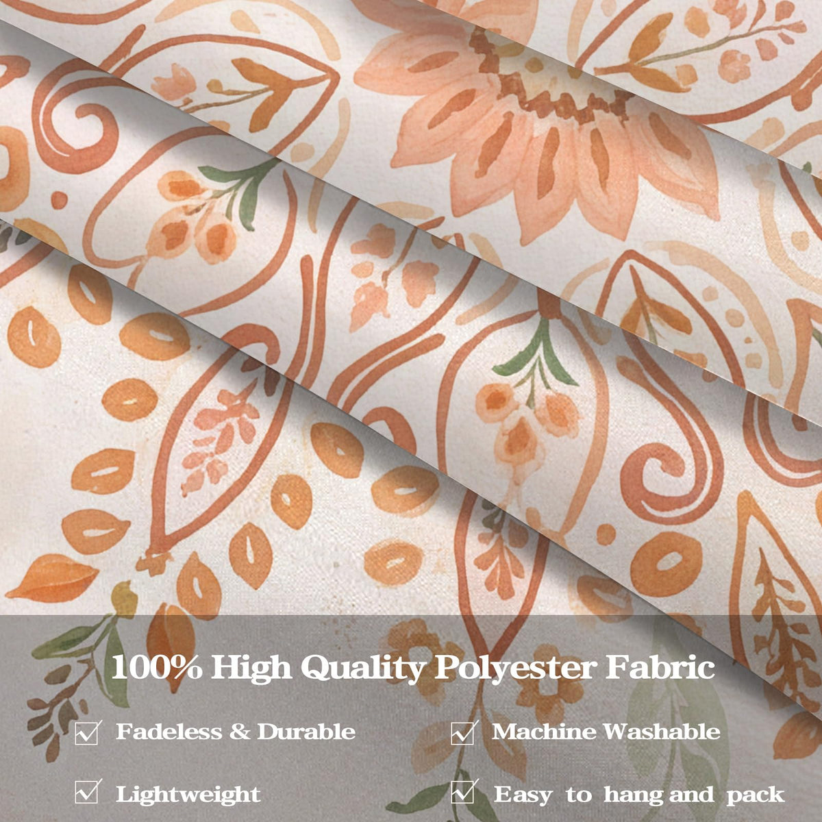 Floral Mandala Tapestry Boho Tapestry for Bedroom Peach Tapestries Wall Hanging Living Room Wall Art and Home Decor 60x80 (80"L x 60"W / Orange Yellow)