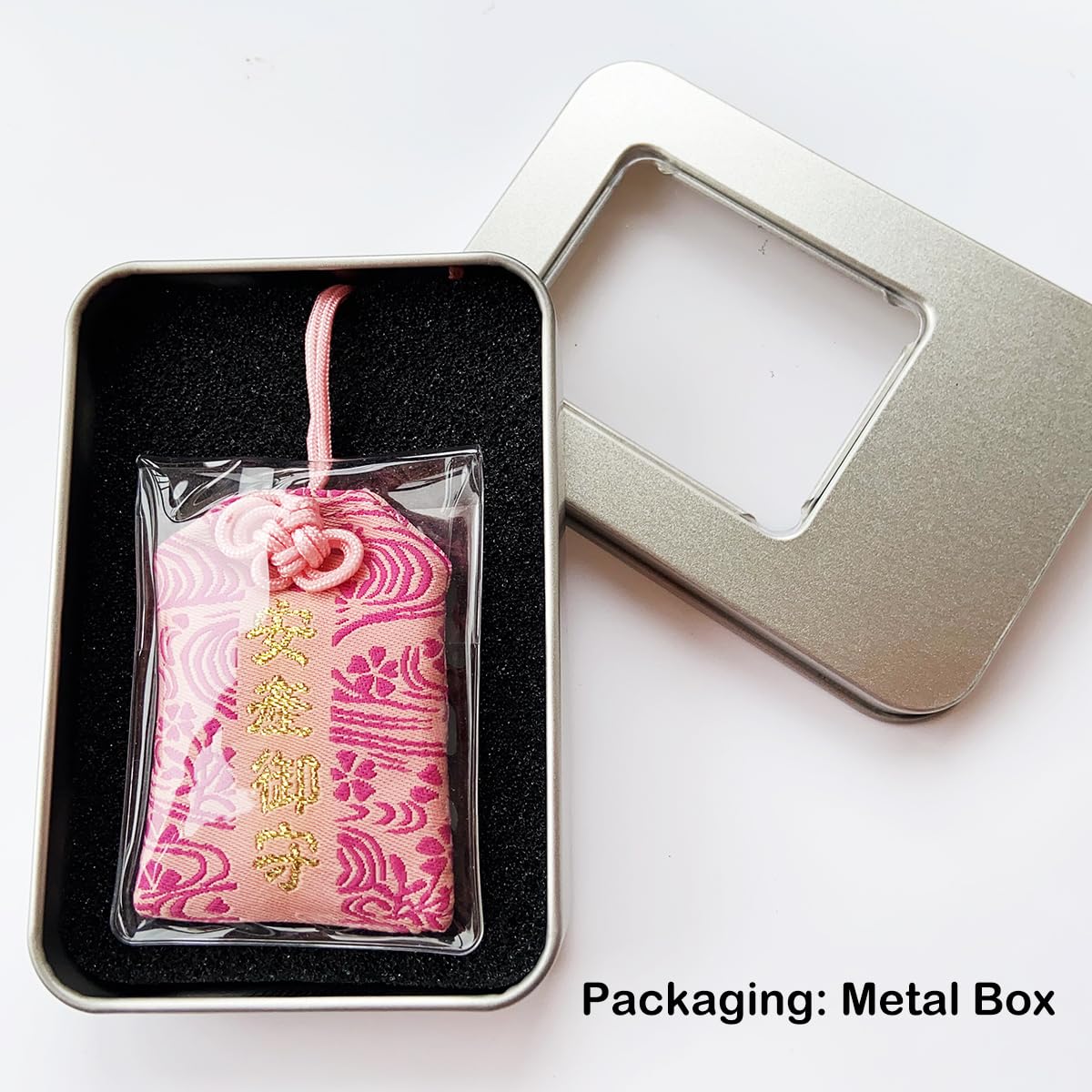 Handmade Traditional Japanese Omamori Blessing Lucky Amulet for Pregnancy Safety Hanging Fortune Bag Gifts for Women Men (Pink-pregnancy Safety)