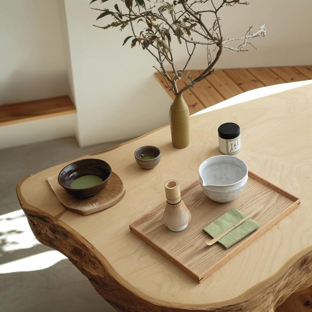 Matcha Set with Handmade Ceramic Bowl & Bamboo Whisk (Pearl Gray)