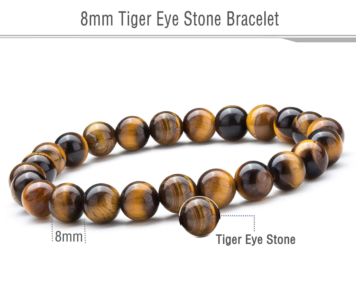 Men Women 8mm Natural Stone Lava Rock Diffuser Bracelet (Set 5)