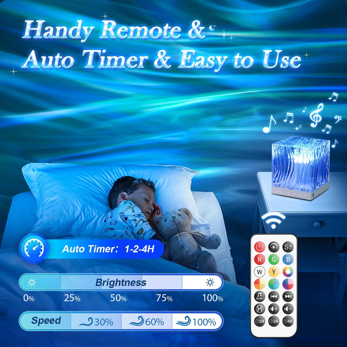 Aurora Light Projector for Bedroom (Yellow)