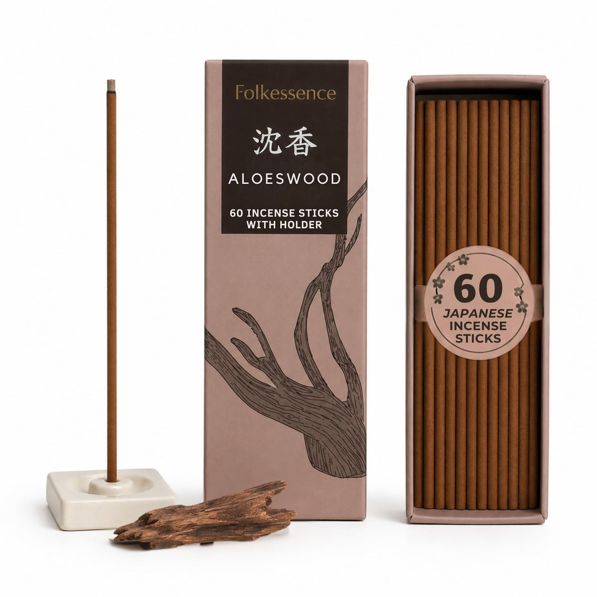 Japanese Fall Incense Sticks with Holder (Pack of 60)