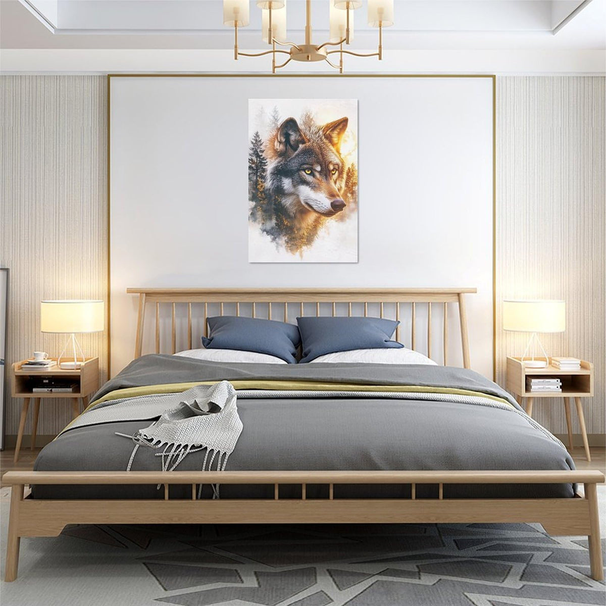 Wolf Wall Art (24"L x 16"W / Wolf)