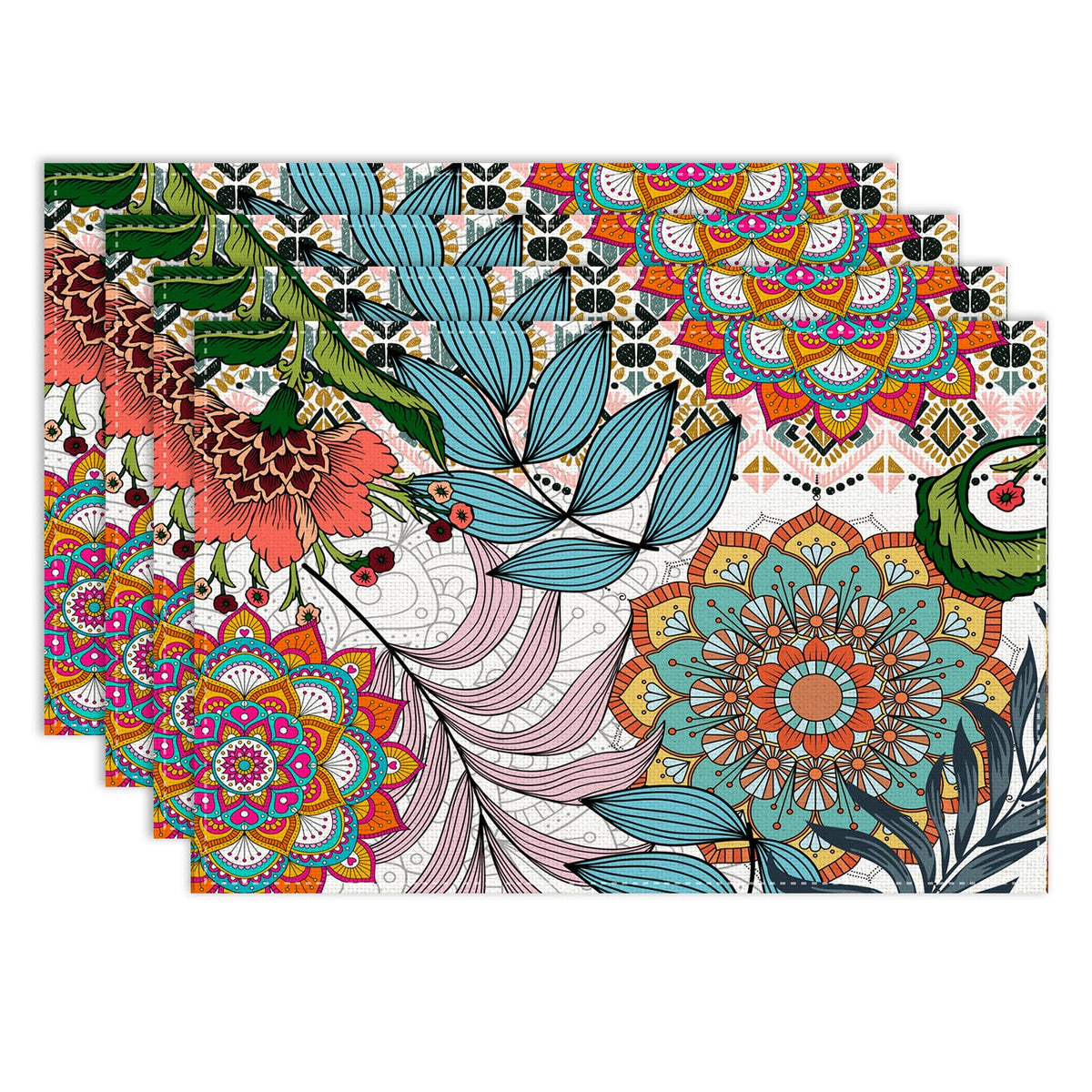Boho Floral Placemat Set of 6 (Bohok-7 / 6pcs)