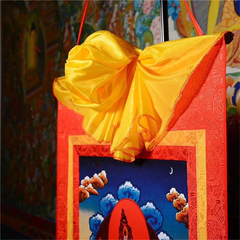 Dorje Sempa Vajrasattva in Yab Yum Thangka Tibetan Thangka Art (Vajrasatva / 13.8"L x 11"W)