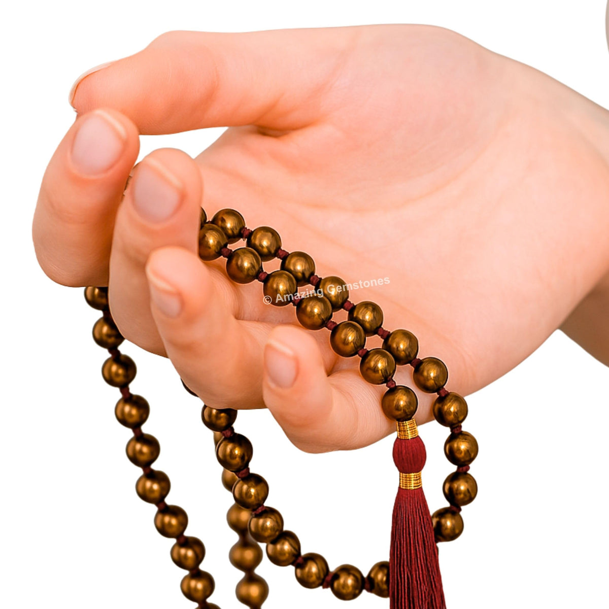 Copper Hematite Mala (Copper Hematite / Knotted)