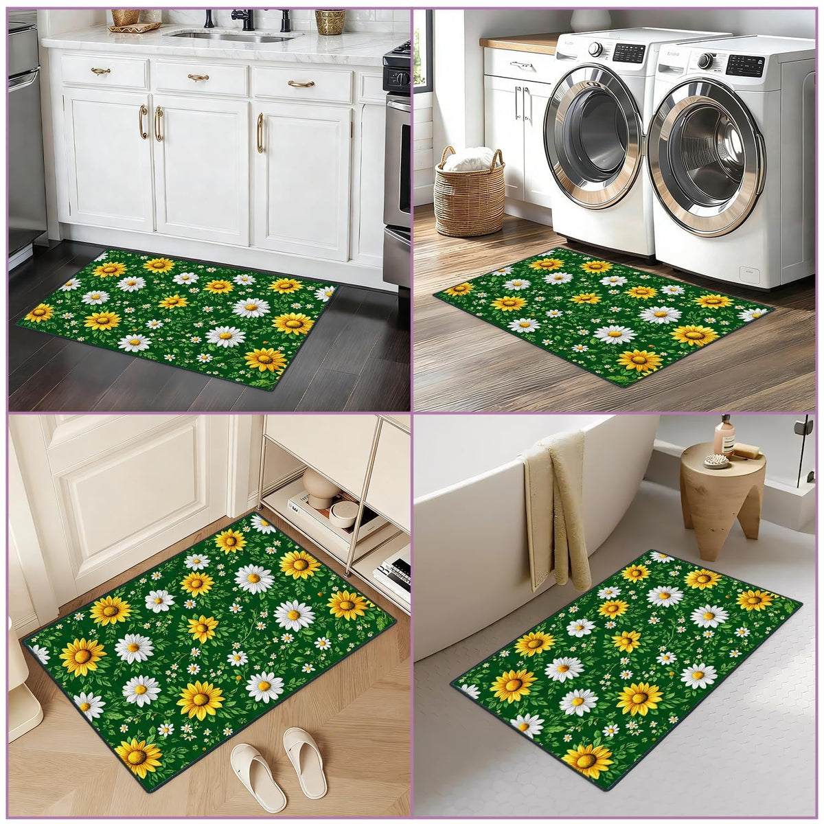 Sunflower & Daisy 2x3 Entryway Rug (23 / 2' x 3' (Rectangular))