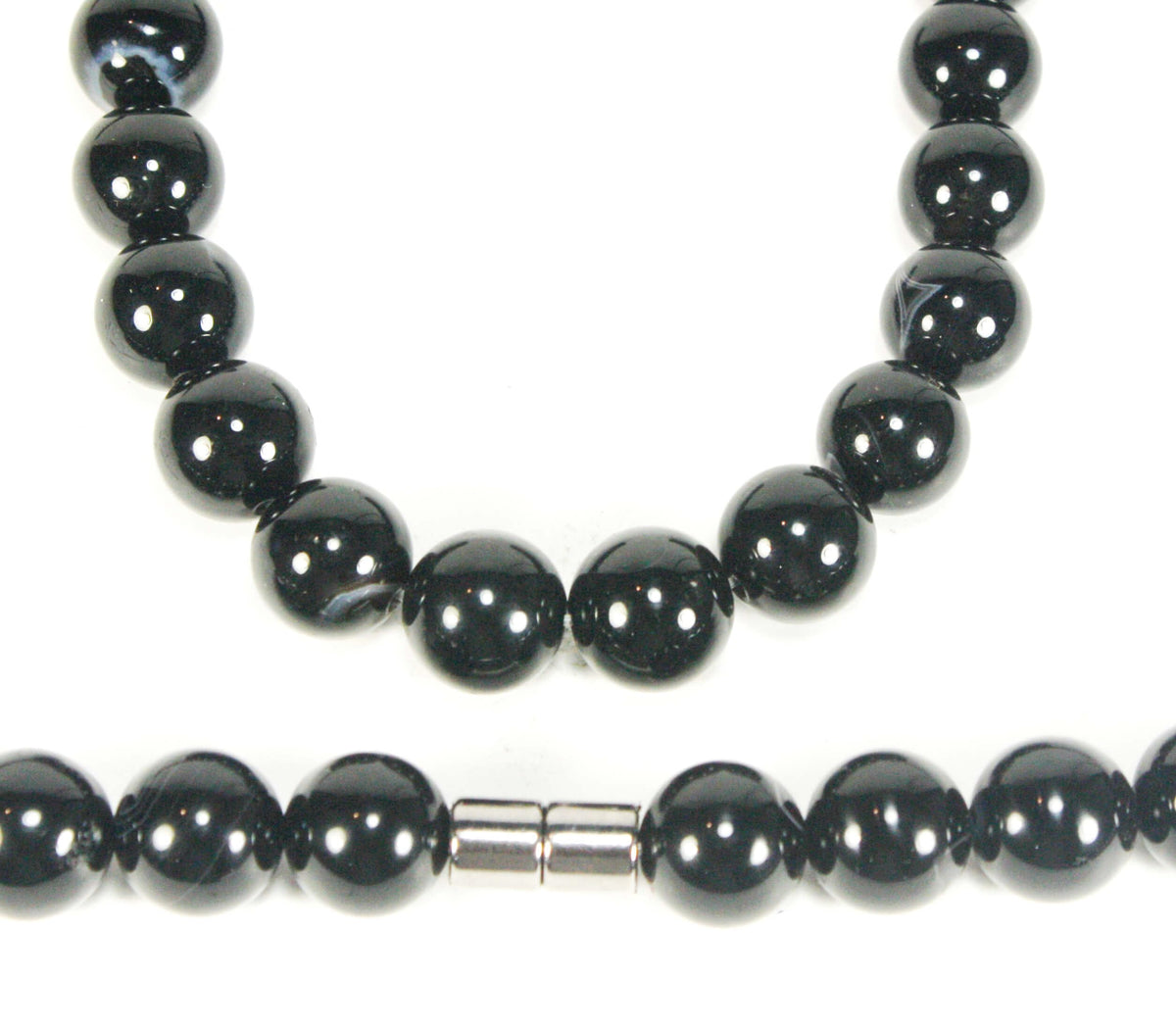 Handmade Black Onyx Crystal Mens Necklace