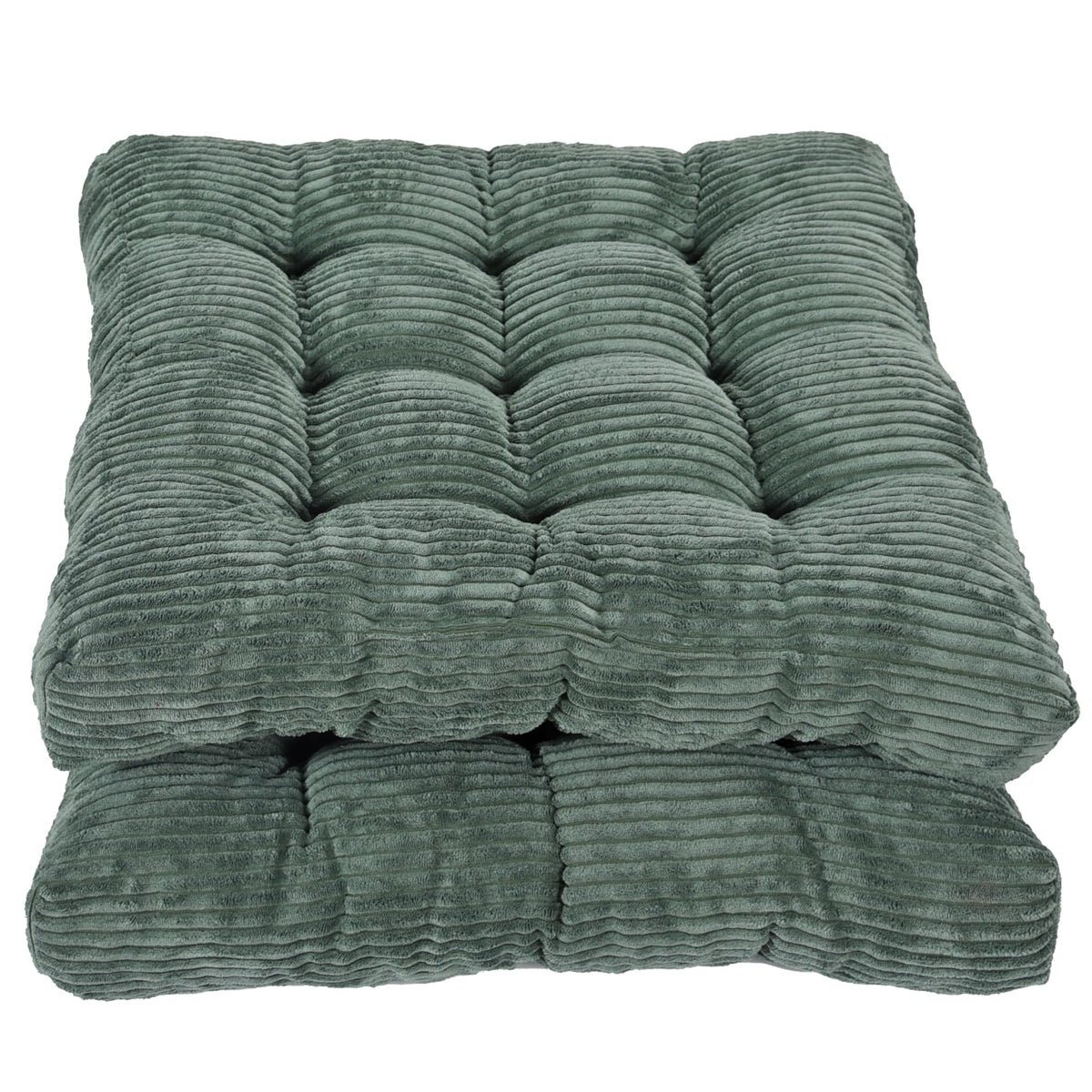 Meditation Floor Pillow Set of 2 (Dark Green)