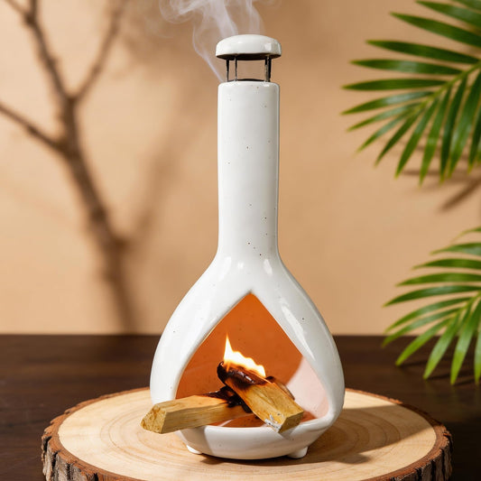 Mini Chiminea Palo Santo Holder (Furnace Wire Palo-white)