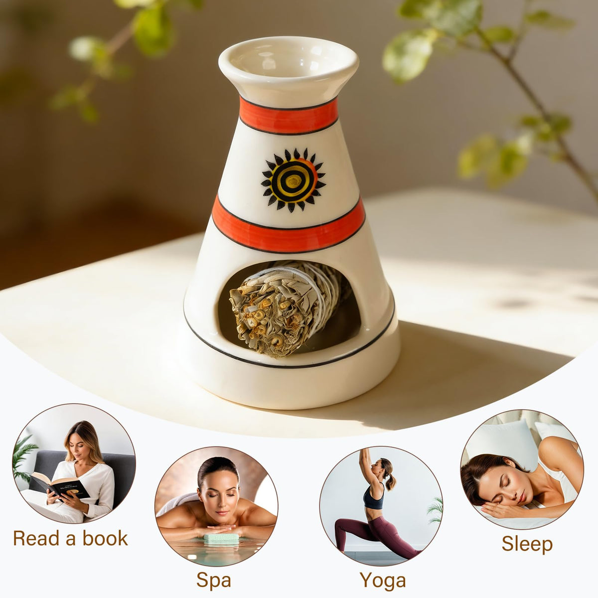 Handmade Ceramic Palo Santo Burner Chimney (Pulse Thread Palo)