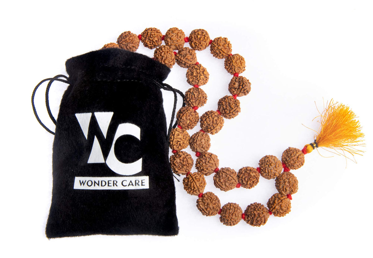 Certified Rudraksha Mala 5face (12-15mm 56 Nepali Bead)