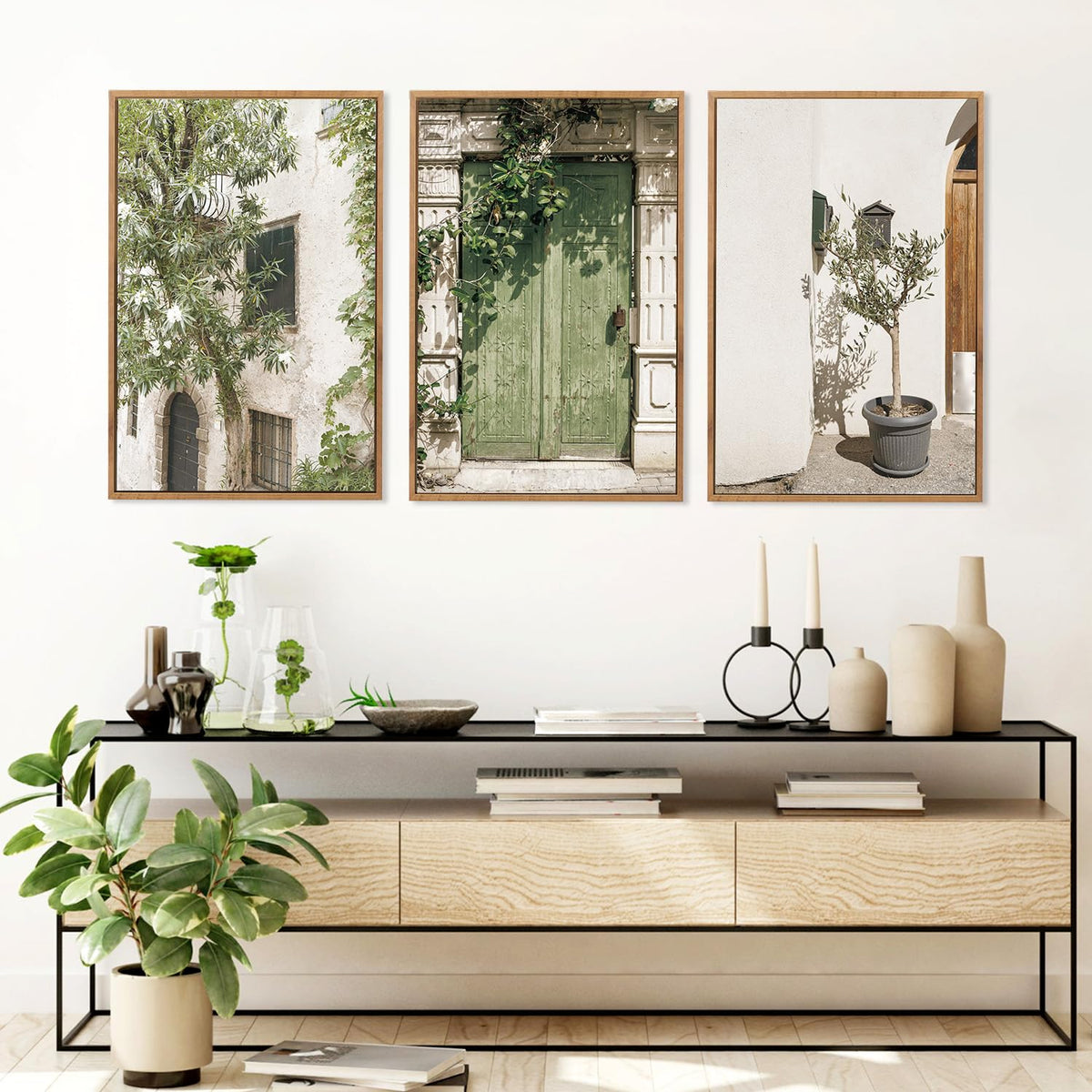 Vintage Italy City Wall Art (Italy / 24"L x 36"W)