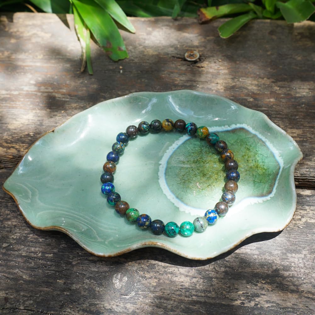 6MM Chrysocolla Natural Gemstone Bracelet (6MM Chrysocolla Natural Gemstone Bracelet)
