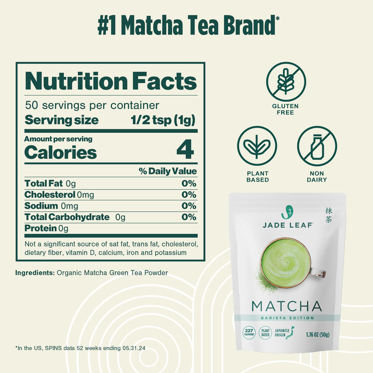 Jade Leaf Ceremonial Grade Matcha Powder (1.76 oz (Pack of 1))