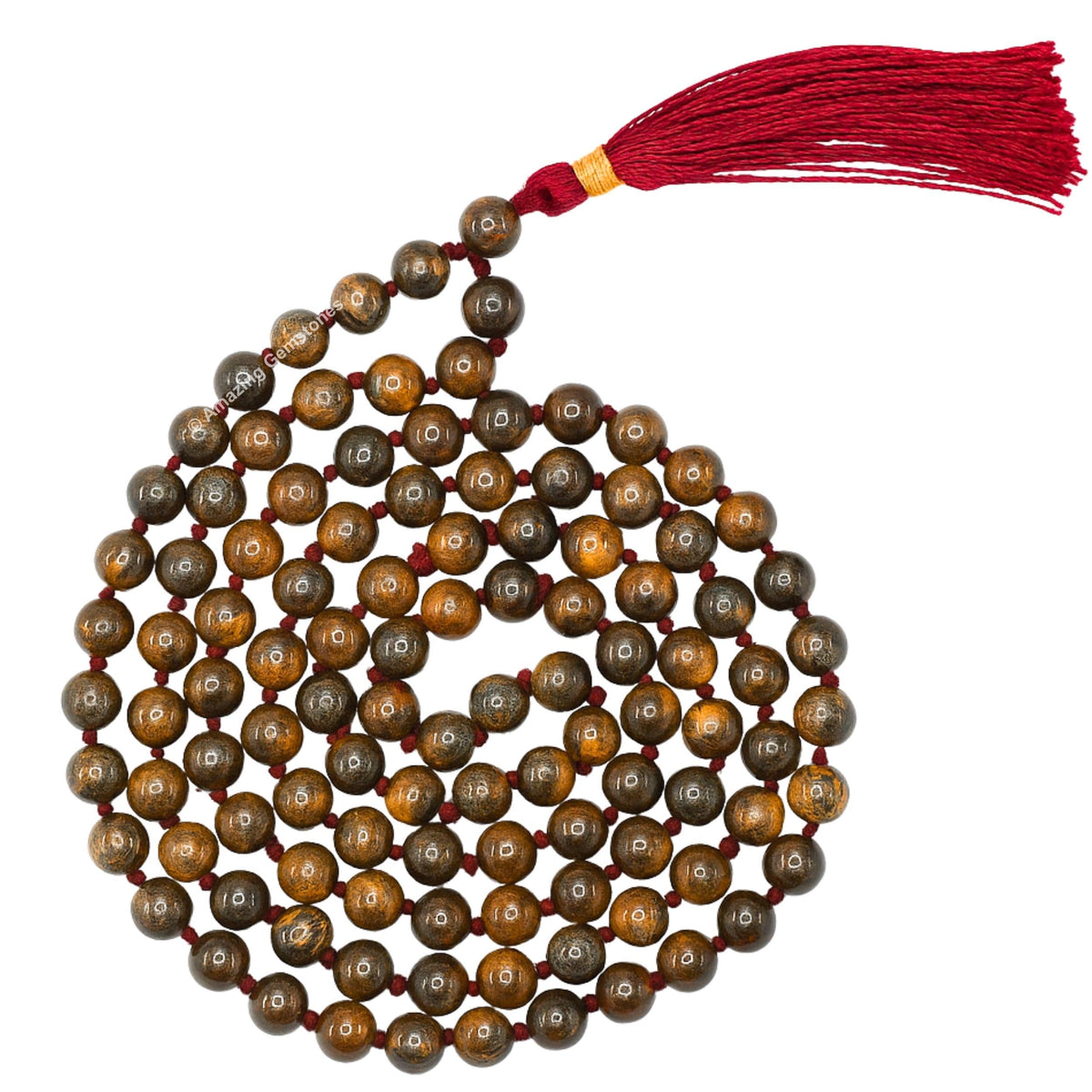 Bronzite Mala Beads (Bronzite / Knotted)