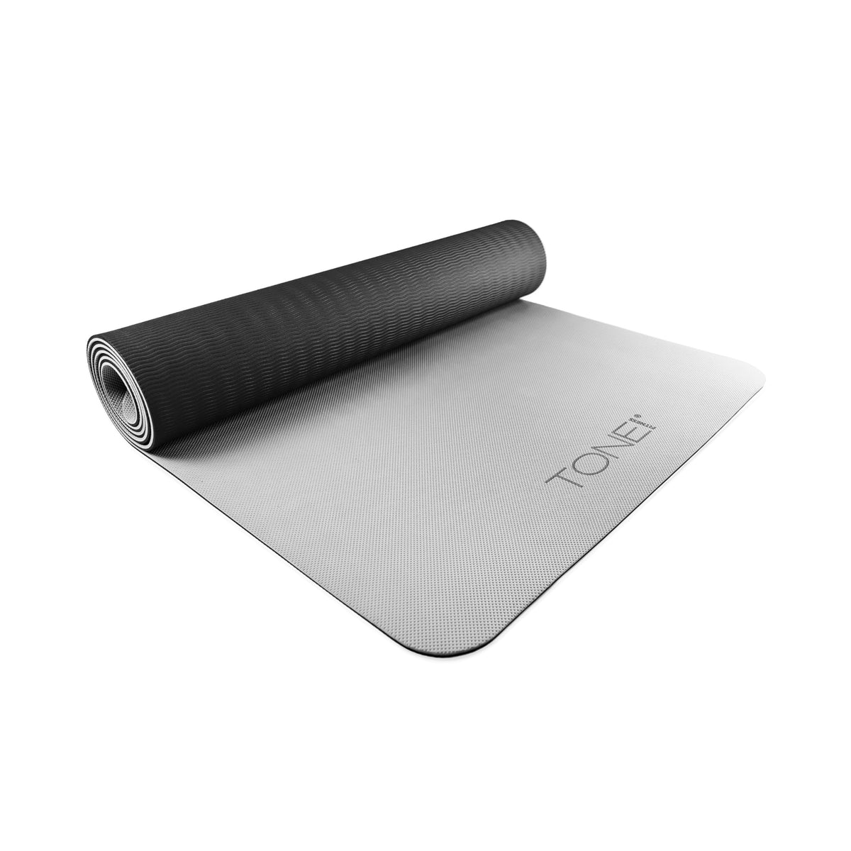 1 4" Yoga Mat (Pyramid Pattern / Black/Gray)