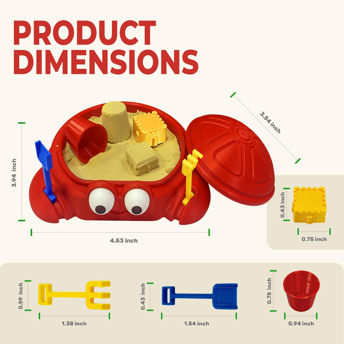 Mini Crab Sandbox Zen Garden for Desk
