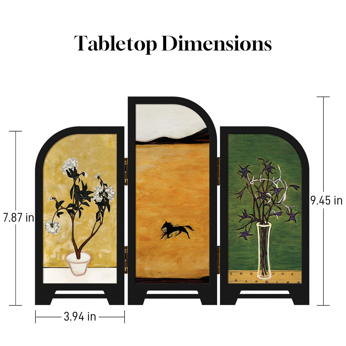 3 Panel Tabletop Folding Screen (M7368)