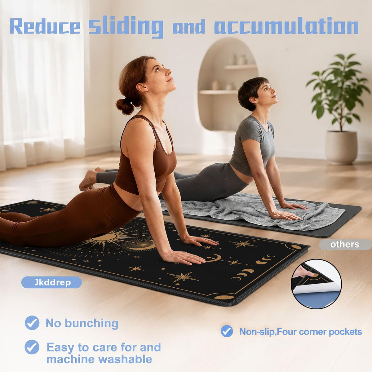 Yoga Mat Towel (Boho Sun-03 / Small)