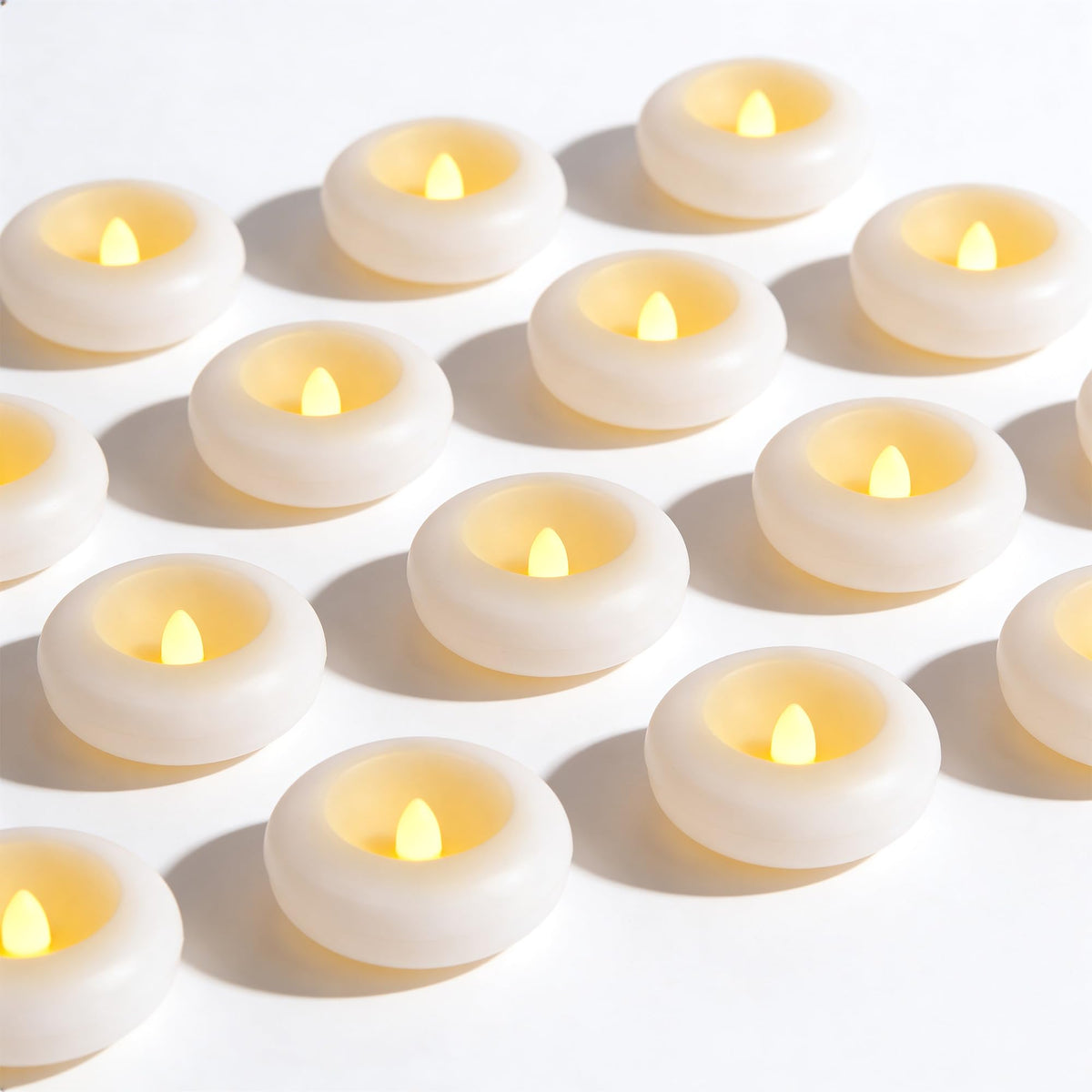 LED Floating Candles Flameless Tealights 2.75" (12 Pack)