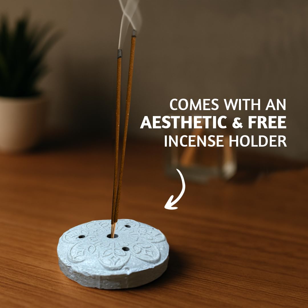 Eucalyptus Relaxation Incense Sticks with Holder (Pack of 100)