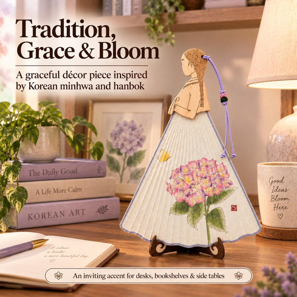 Korean Shelf Decor (Hydrangea Bloom)
