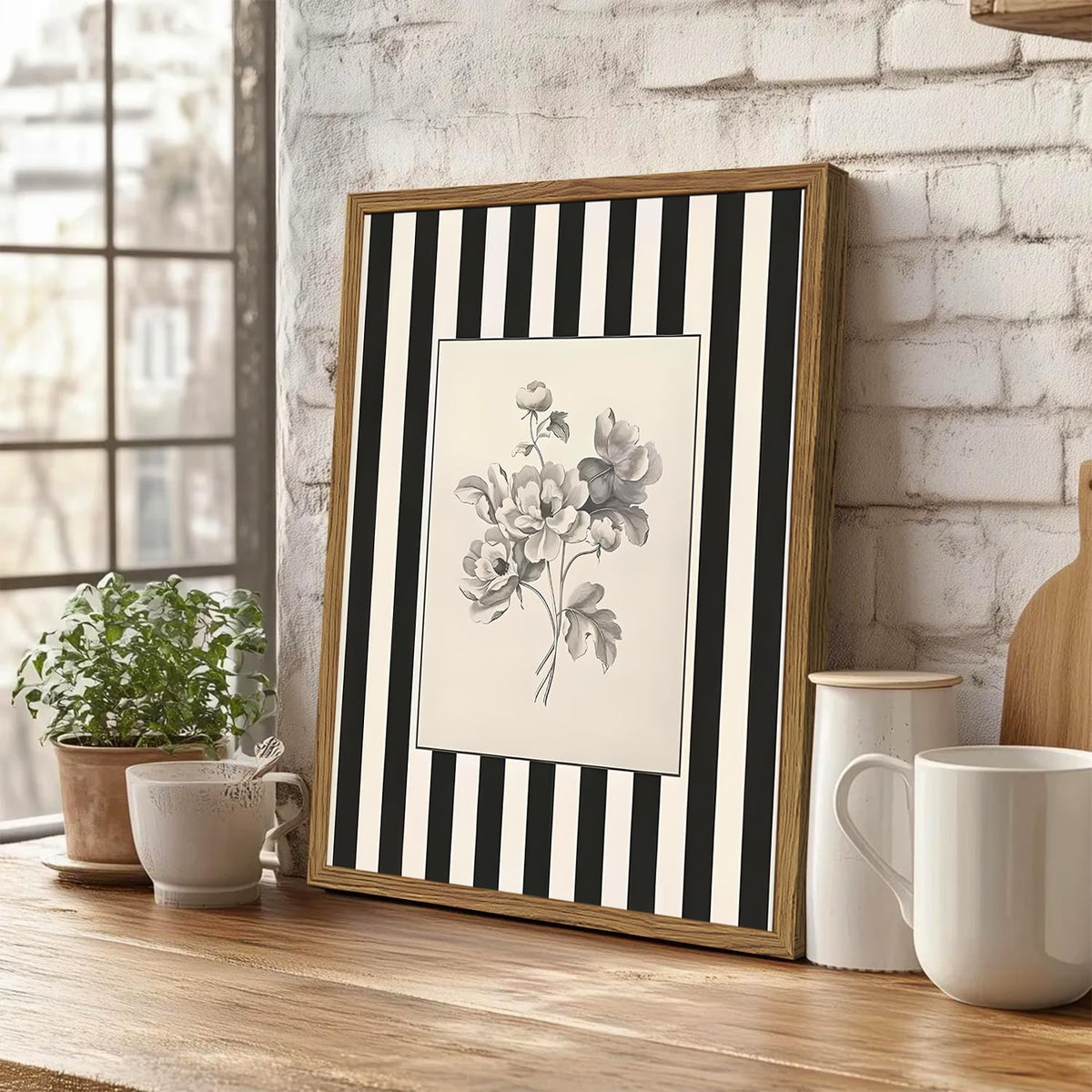 Vintage Floral Wall Art (24"L x 16"W / Floral-D)