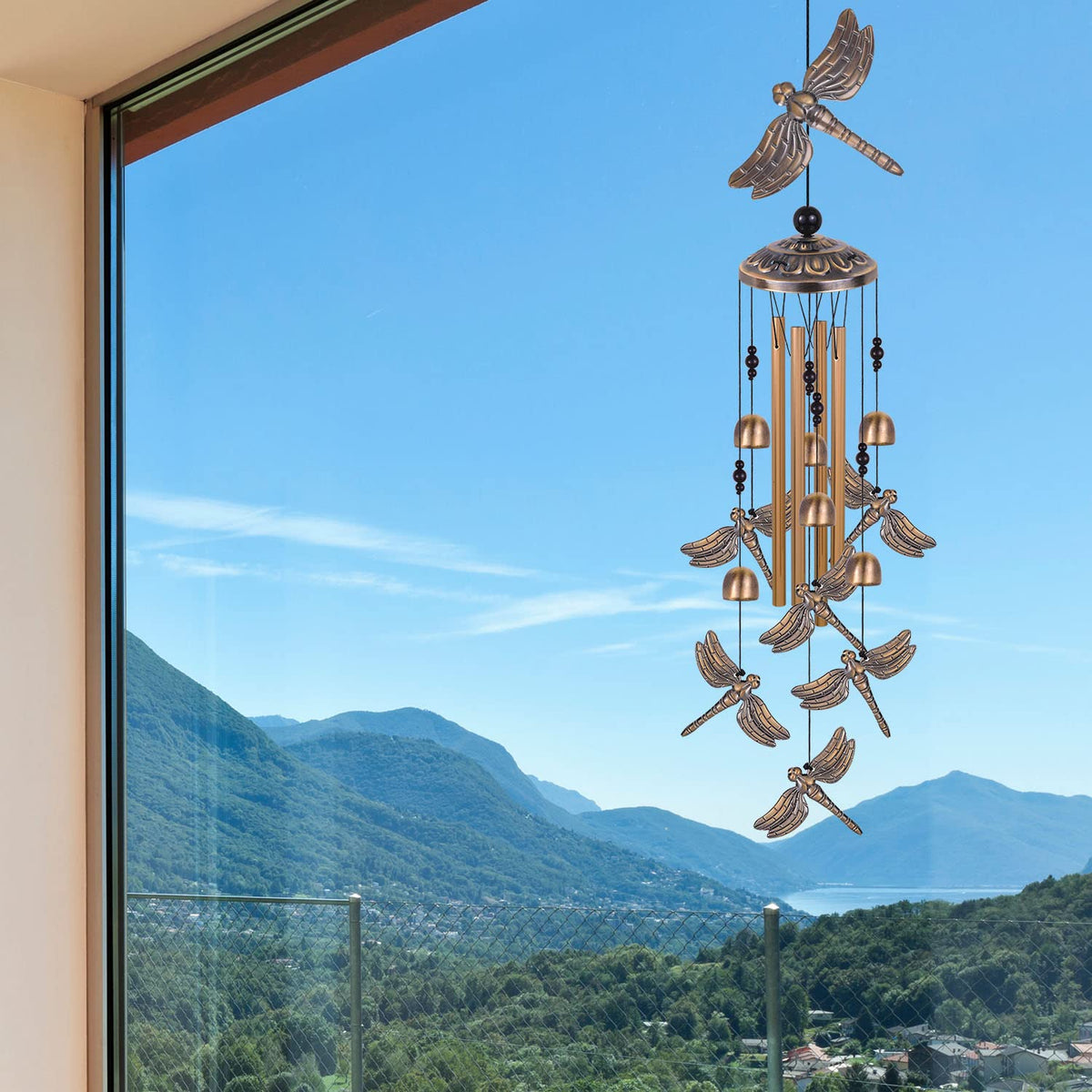 Bronze Dragonfly Wind Chimes