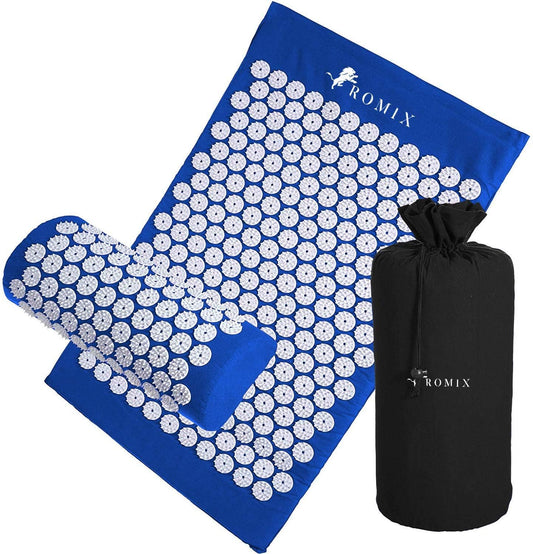 Acupressure Mat And Pillow Set (Blue)