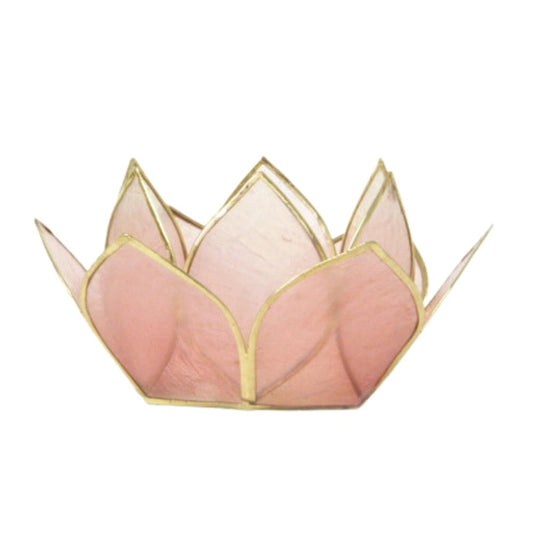 Mini Gemstone Lotus Tealight Holder (Rose Quartz / Mini)
