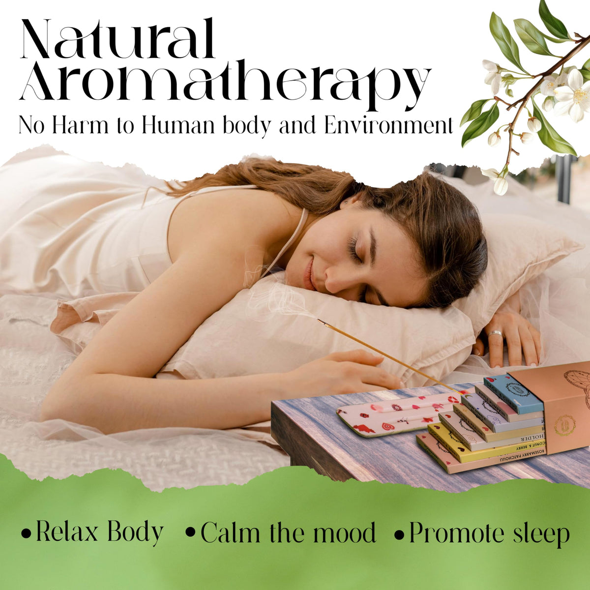 Natural Incense Sticks with Insence Holder (Enchanted Moments)