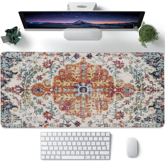 Large Gaming Mouse Pad for Desk (35.4" x 15.7" / Boho Carpet Style-1)