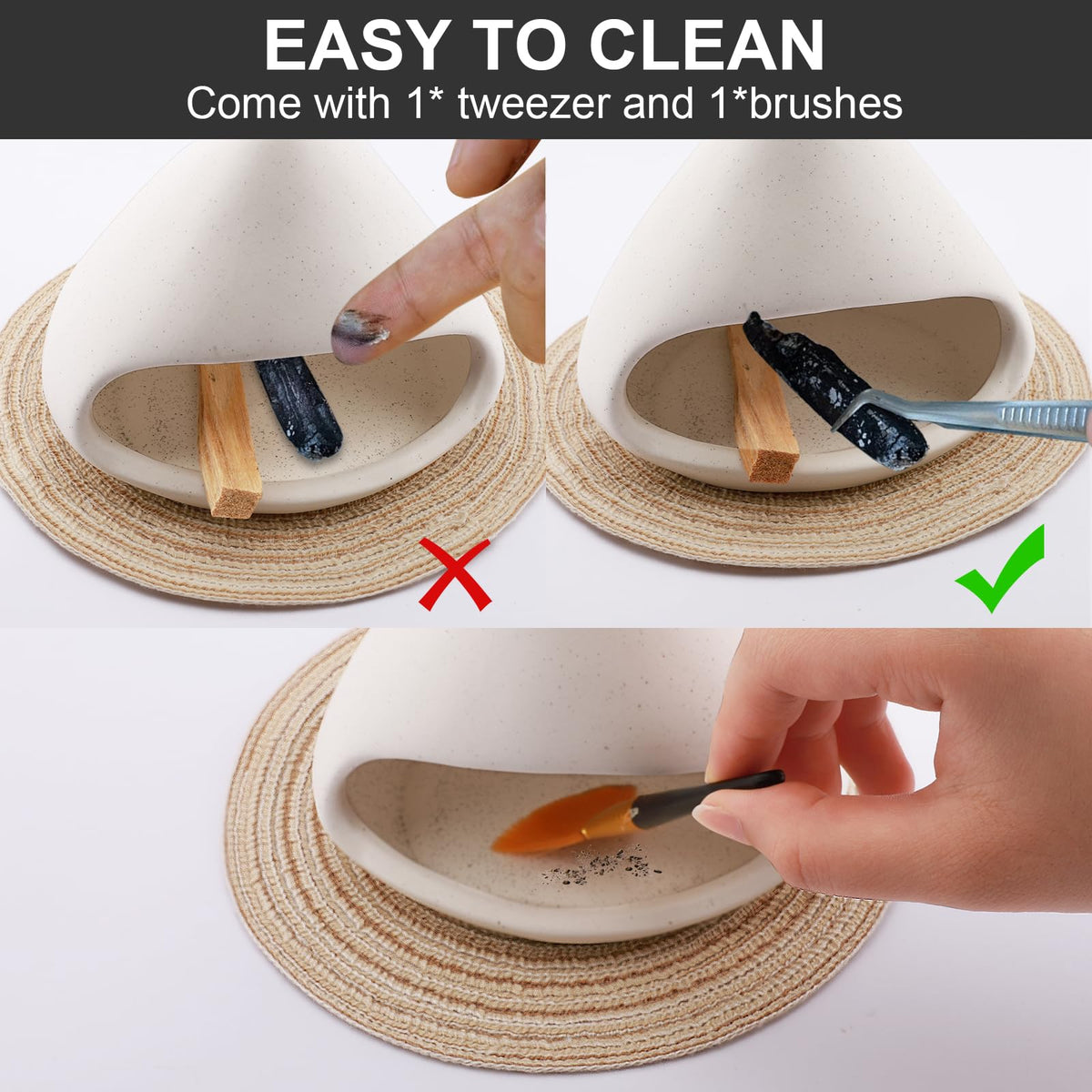 Palo Santo Holder Burner (White+mat)