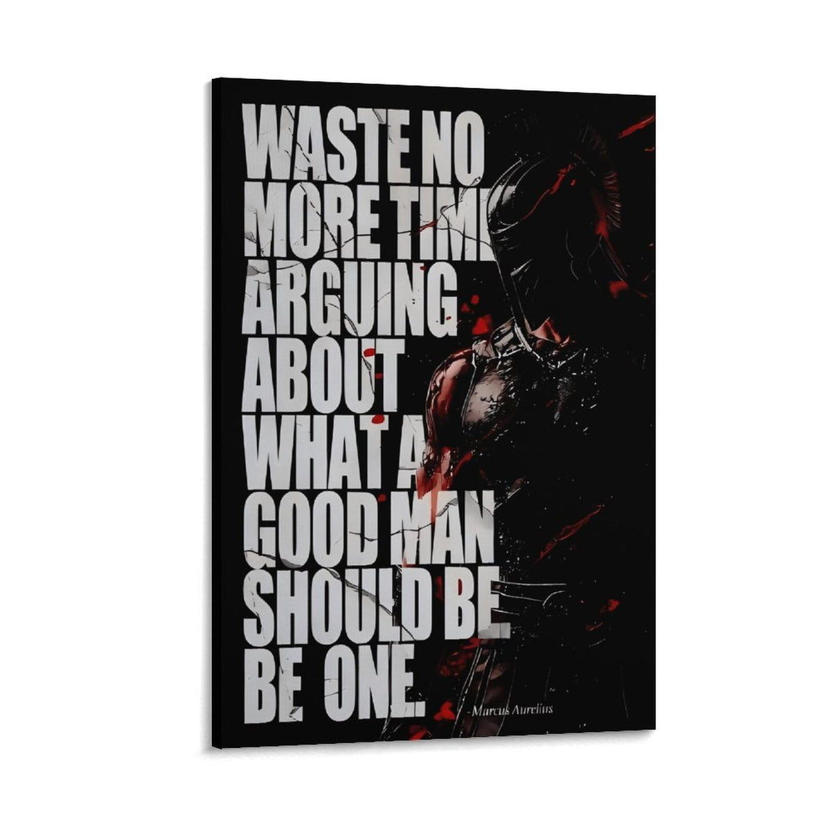Spartan Marcus Aurelius Quote Canvas Printing Wall Art Prints Wall Decor Posters Red Black Stoic Warrior Motivational Living Room Bedroom Office Gym Philosophy Aesthetic 08x12inch (style-22 / 08x12inch(20x30cm) Frame)