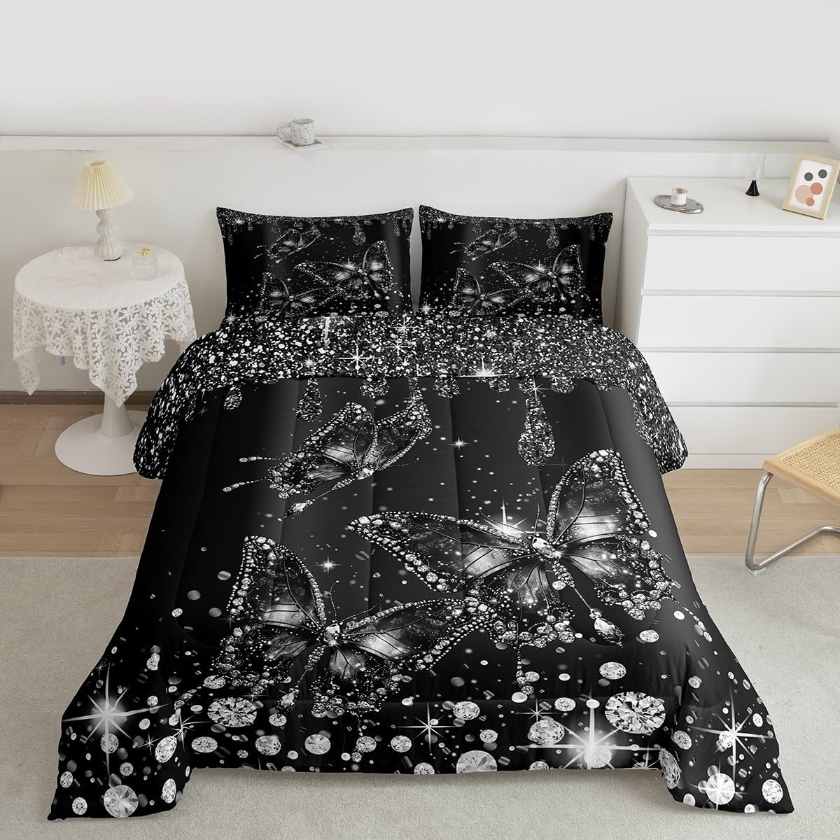 Butterfly Kids Comforter Set King Size for Kids Boys Girls (Multi 807 / King)