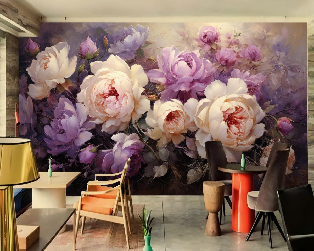 Peel and Stick Wall Mural Wallpaper Floral 118"x82" Decor A03 (A03 / 118" x 82")