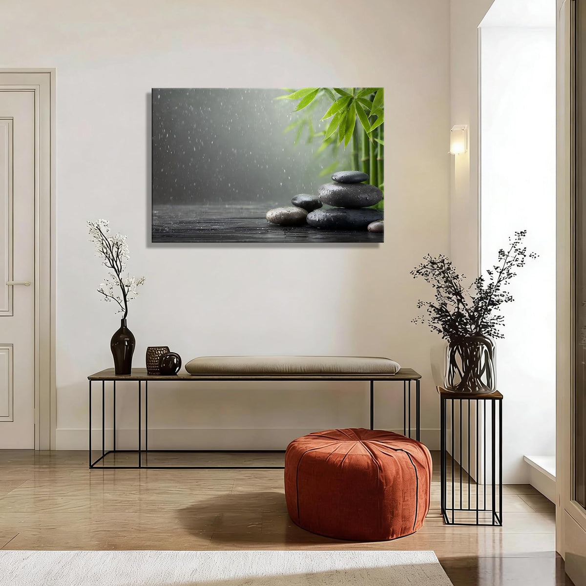 Elegant Bamboo Spa Wall Decor (Pictures9 / 18"L x 12"W)