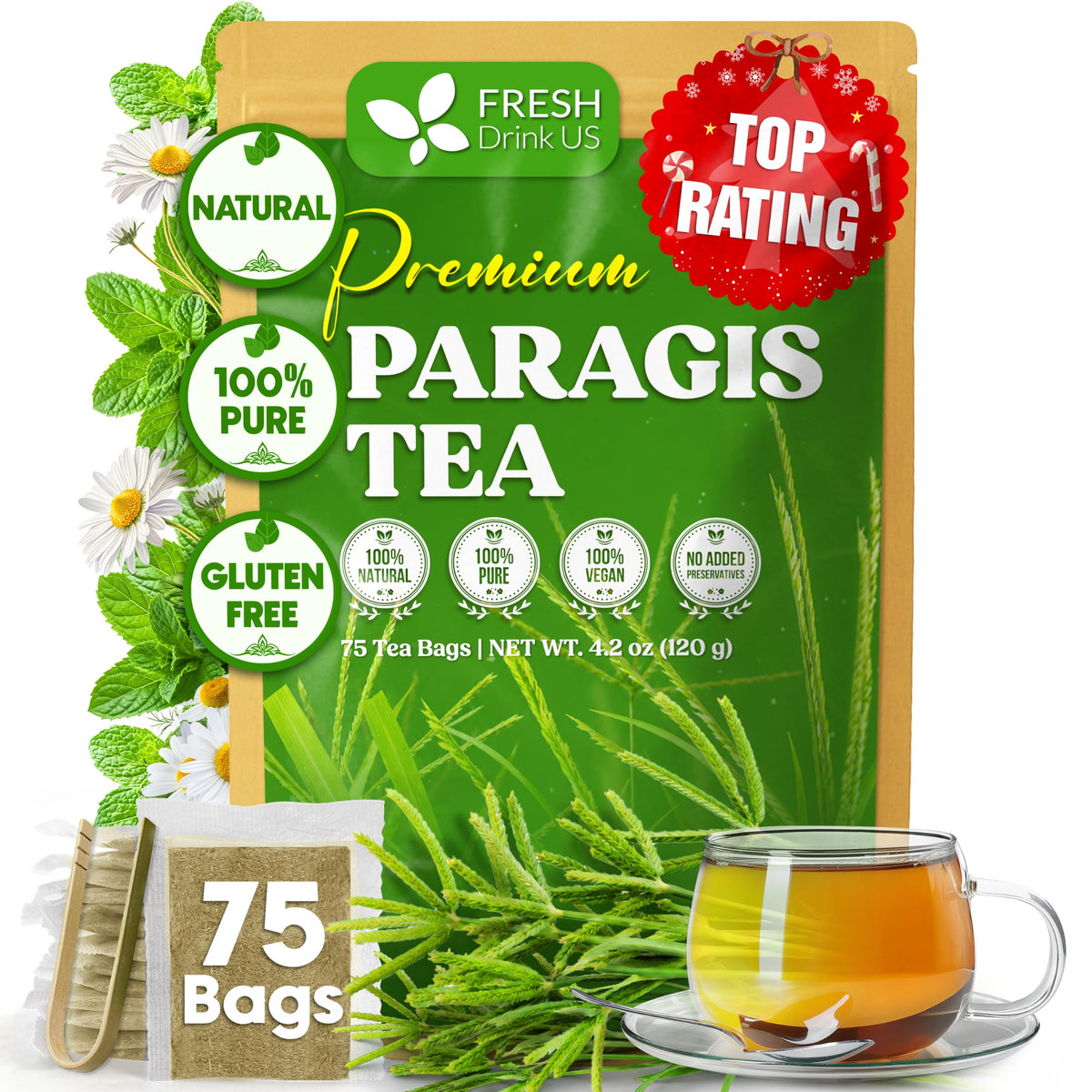 Premium 75 Paragis Tea Bags (75 Bags)