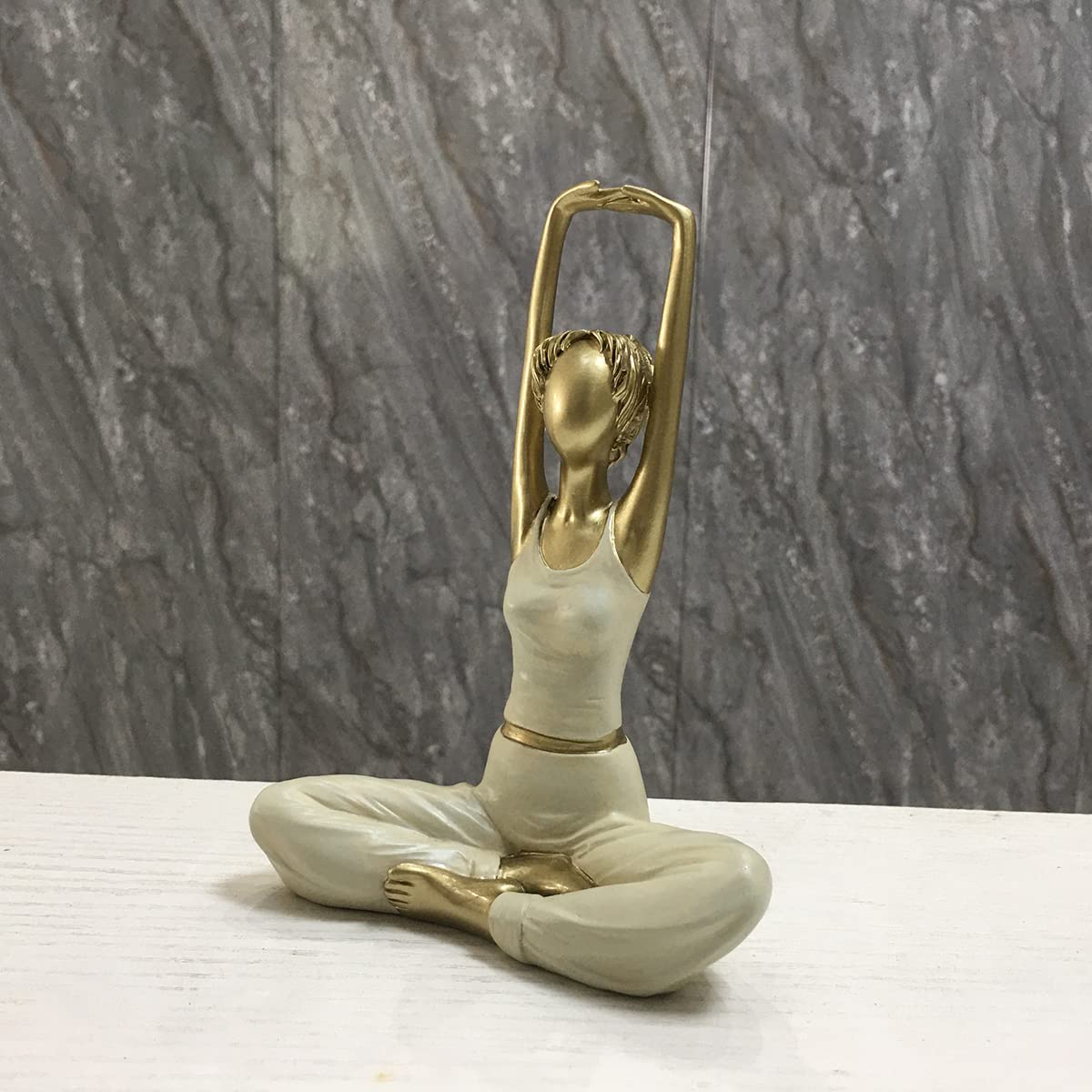 Decorative Yoga Girl Statue Figure Ornament Decorative Yoga Pose Figurine (Style2)