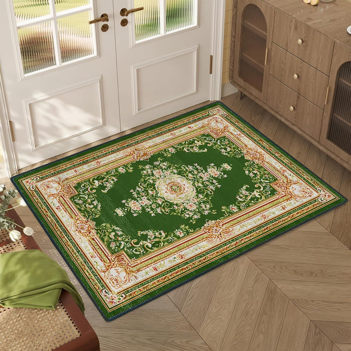 Washable 2x3 Entry Rug Classic Vintage Floral Area Rug (03 / 2' x 3' (Rectangular))