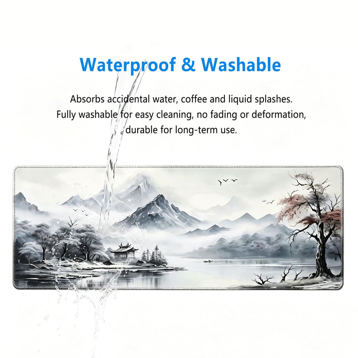 Grey Mountain Lake Mouse Pad (Japanese)