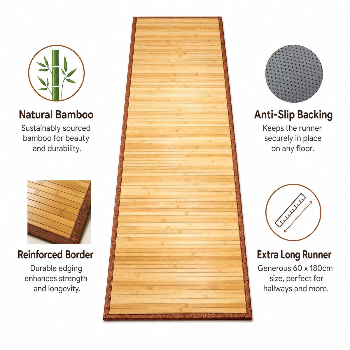 Area Rug Non Slip Roll Runner 70.9X23.6inches (1'11" x 5'11" (Rectangular))