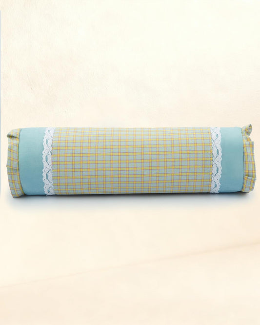 Buckwheat Cylinder Neck Pillow (Blue)