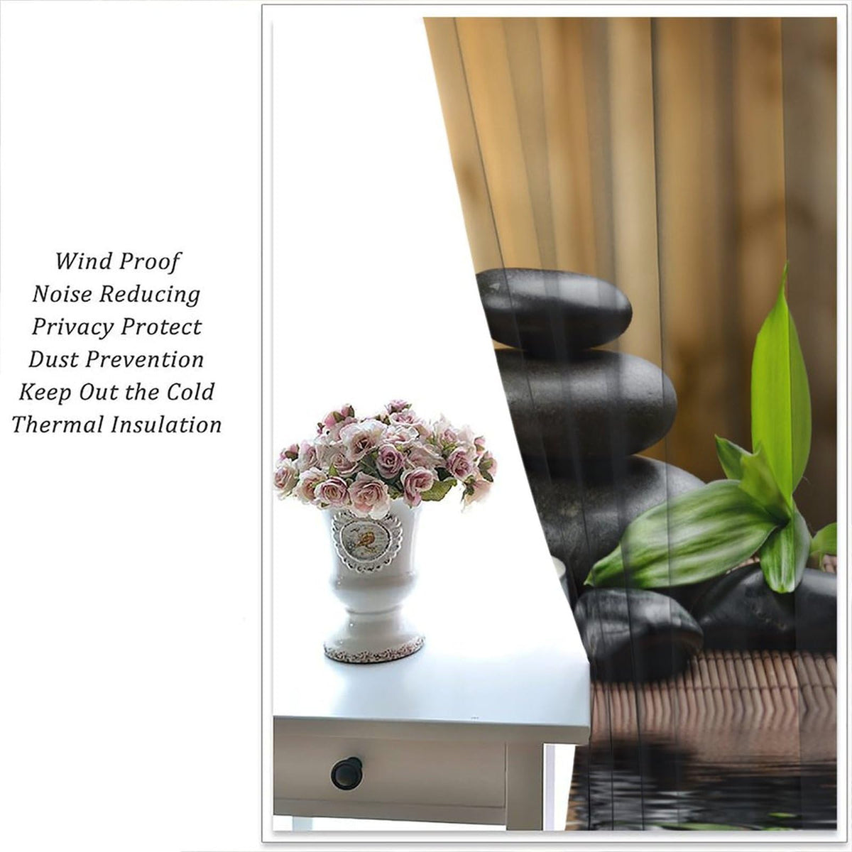 Leisure Spa Curtains (21"W x 45"L (Pack of 2) / Style-2)
