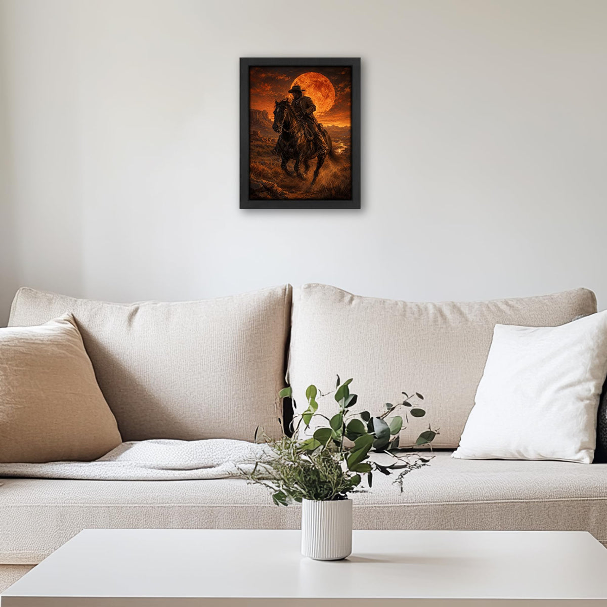Western Coyboy Decor Wall Art (Wall Art Framed 01 / 16"L x 12"W)