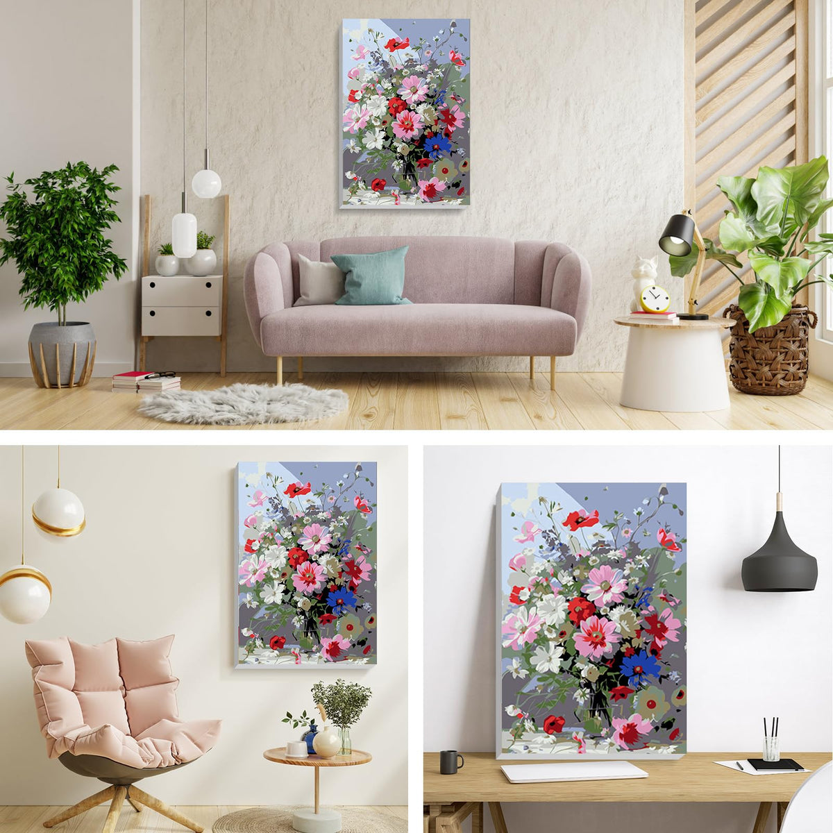 Flowers Paint by Numbers Kit for Adults