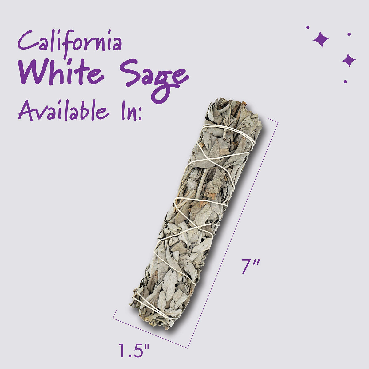 White Sage 7" (7 Inch / 3 PIECES)