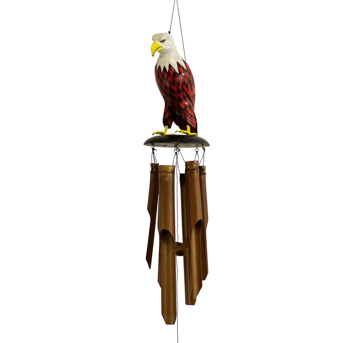 Gifts Bamboo Wind Chime (Majestic Brown & White)