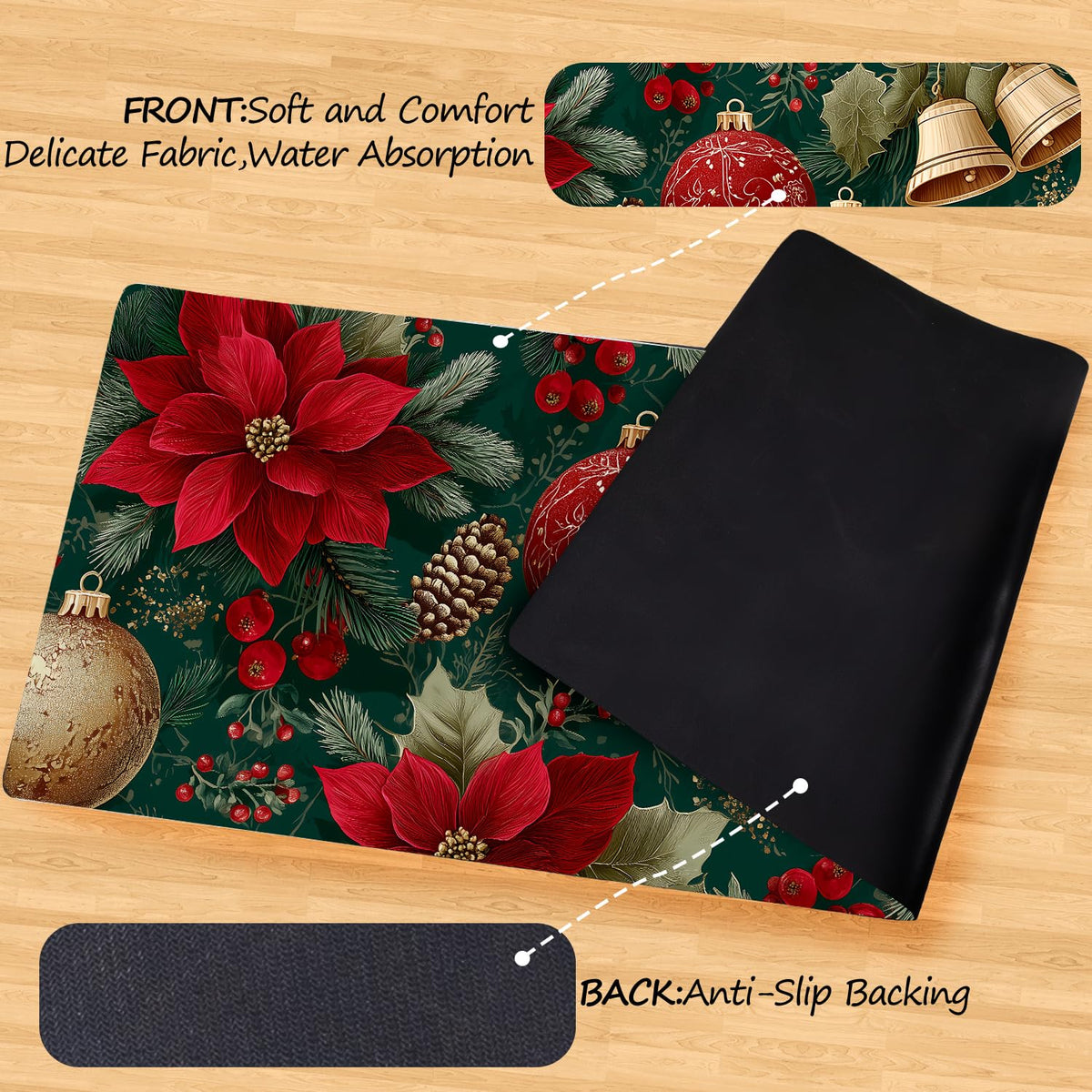 Christmas Laundry Room Rug 20x47 Inch (#30)